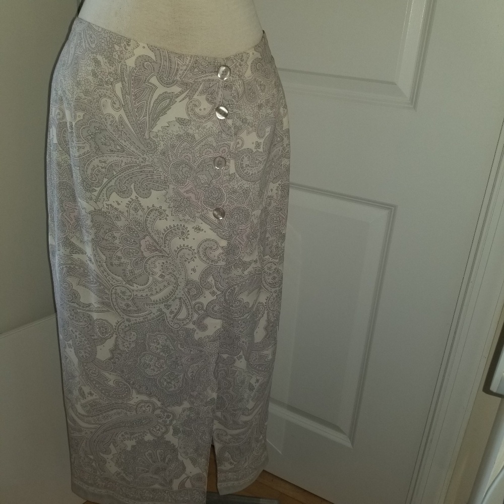 Norton Mcnaughton midi paisley skirt size 10